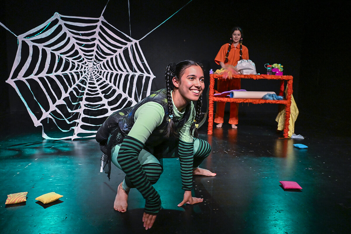 Spinne spielt Klavier